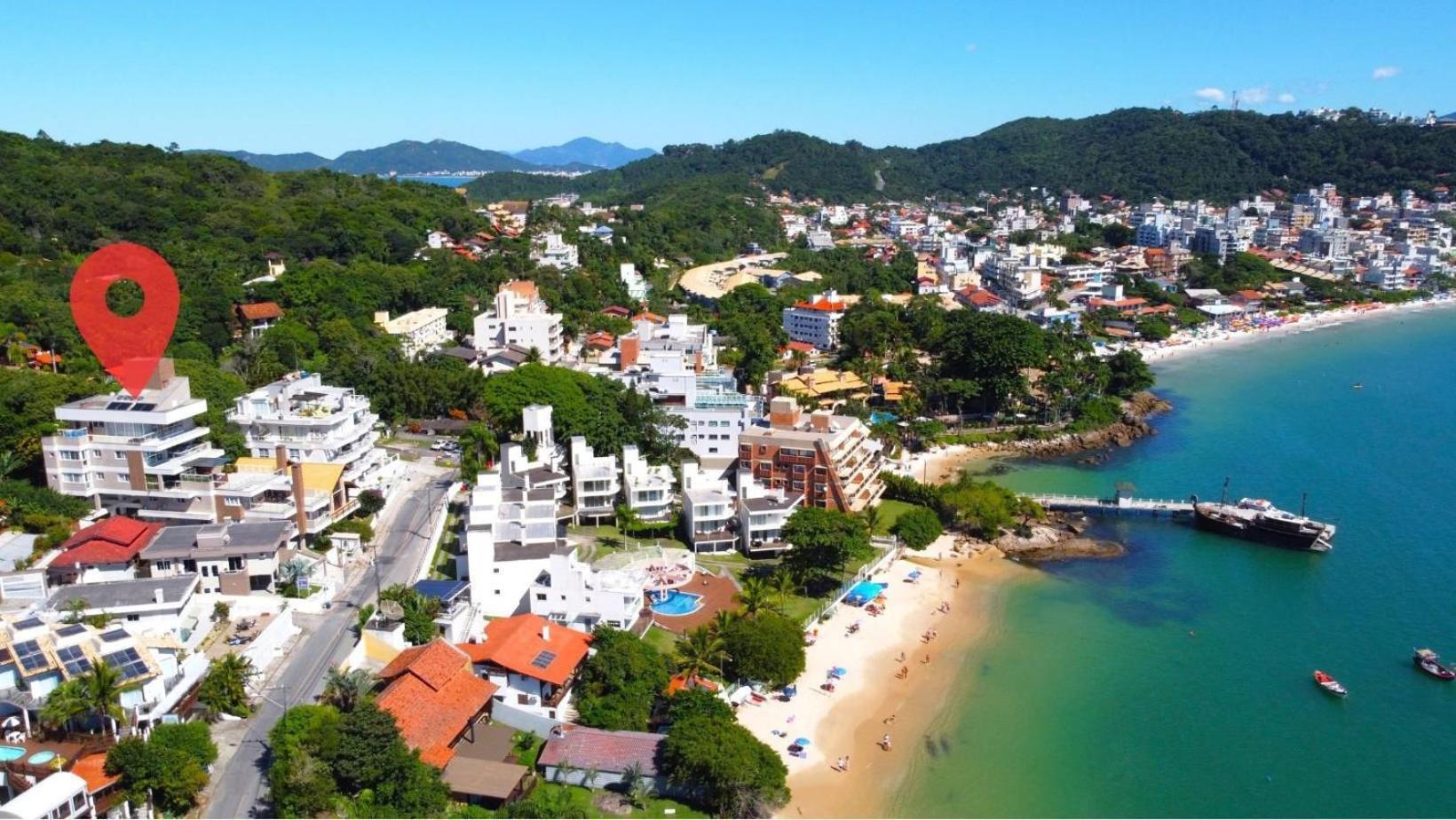 1079 - Apartamento Com Vista Para O Mar Em Bombinhas Esterno foto